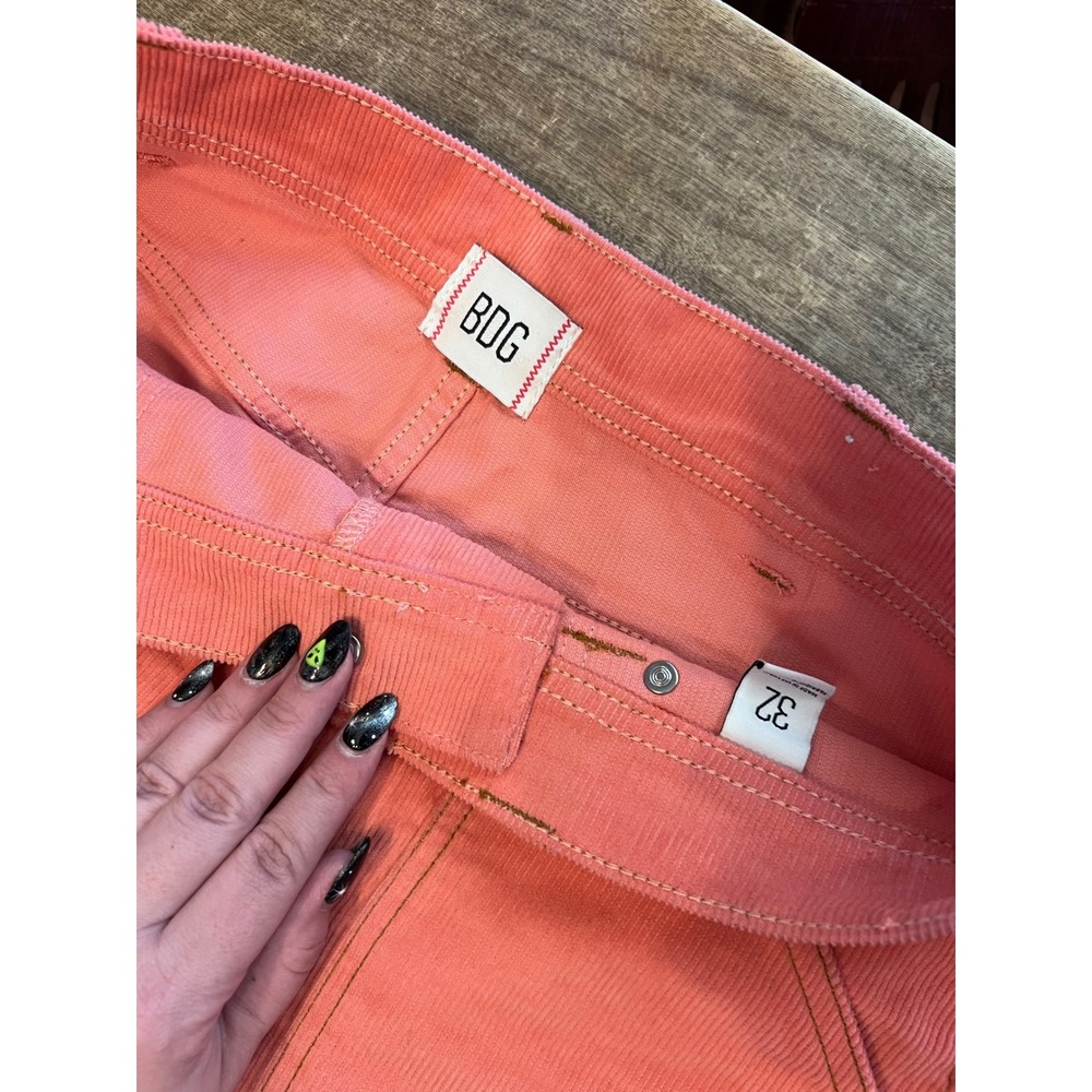 Urban Outfitters BDG Corduroy Carpenter Pants Coral Size 32 Grunge 90s Style - Picture 8 of 14